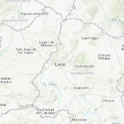 Map showing location of San Juan de Otates (21.115620, -101.557730)