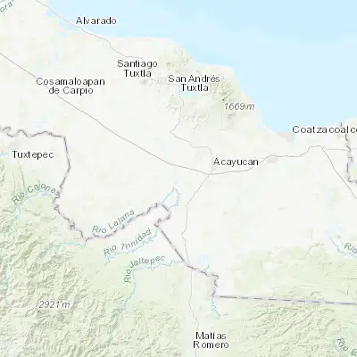 Map showing location of San Juan Evangelista (17.886150, -95.139610)