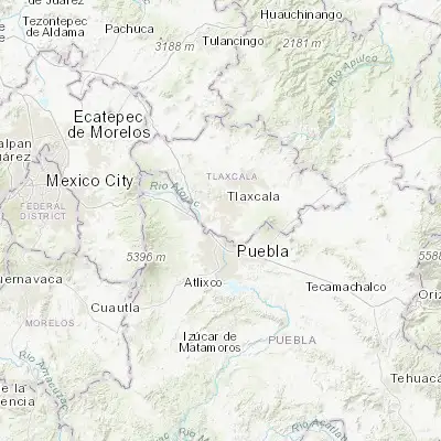 Map showing location of San Juan Huactzinco (19.233420, -98.252590)
