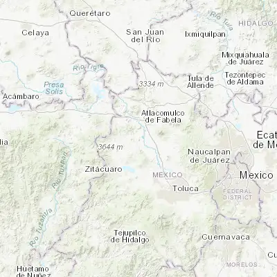 Map showing location of San Juan Jalpa Centro (19.698060, -99.930000)