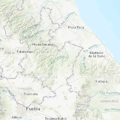 Map showing location of San Juan Tahitic (19.936050, -97.550820)