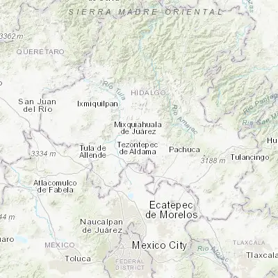 Map showing location of San Juan Tepa (20.215790, -99.065920)
