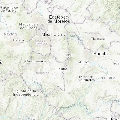 Map showing location of San Juan Tepecoculco (18.983060, -98.787500)
