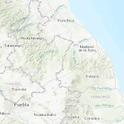 Map showing location of San Juan Xiutetelco (19.795630, -97.325780)