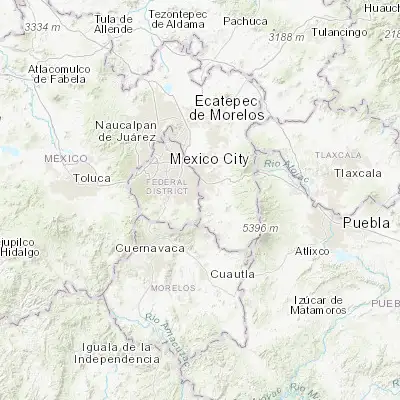 Map showing location of San Juan y San Pedro Tezompa (19.206800, -98.960730)