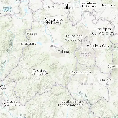 Map showing location of San Lorenzo Cuauhtenco (19.195730, -99.631560)