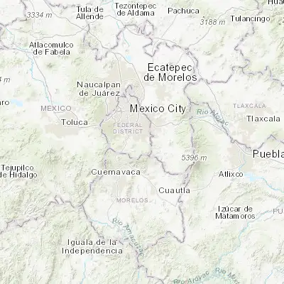 Map showing location of San Lorenzo Tlacoyucan (19.176050, -99.032190)