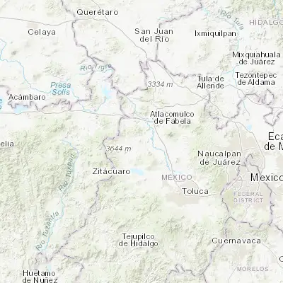 Map showing location of San Lucas Ocotepec (19.678330, -99.971940)
