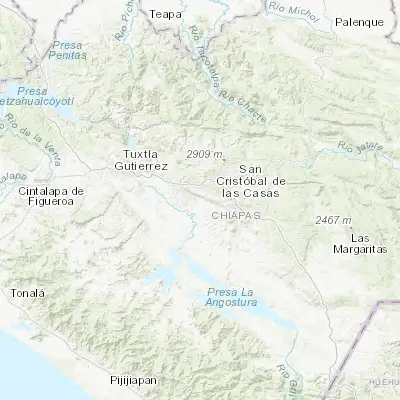 Map showing location of San Lucas (16.611670, -92.718060)