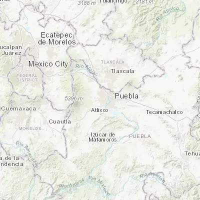 Map showing location of San Luis Tehuiloyocan (19.039240, -98.337490)