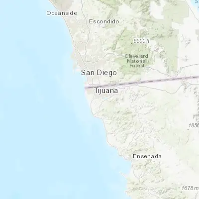Map showing location of San Luis (32.431670, -116.953610)