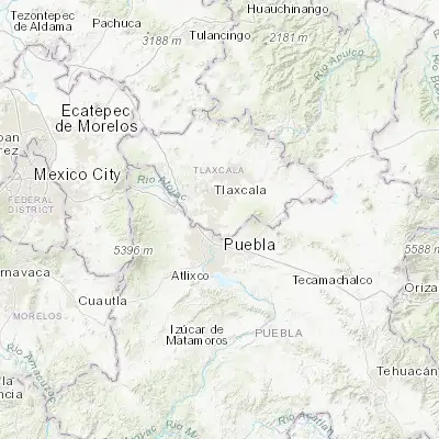 Map showing location of San Marcos Contla (19.199230, -98.199500)