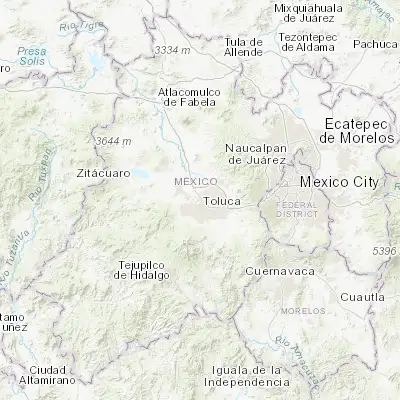 Map showing location of San Marcos Yachihuacaltepec (19.323190, -99.679100)