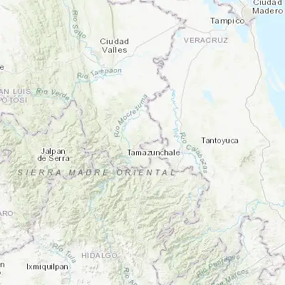 Map showing location of San Martín Chalchicuautla (21.370330, -98.656970)