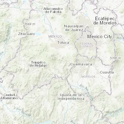 Map showing location of San Martín Coapaxtongo (18.994170, -99.570000)