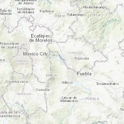Map showing location of San Martin Texmelucan de Labastida (19.284310, -98.438850)