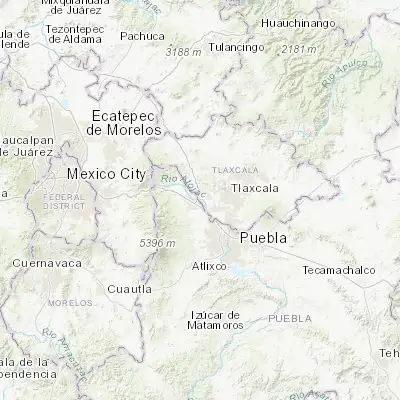 Map showing location of San Mateo Ayecac (19.278980, -98.394660)