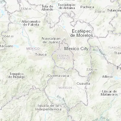 Map showing location of San Miguel Ajusco (19.222010, -99.202420)
