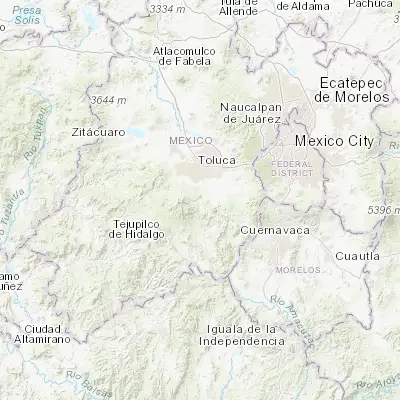 Map showing location of San Miguel Balderas (19.109430, -99.651650)