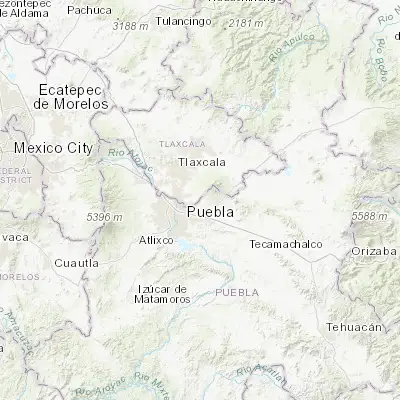 Map showing location of San Miguel Canoa (19.151940, -98.103060)