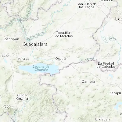 Map showing location of San Miguel de la Paz (20.370510, -102.662670)