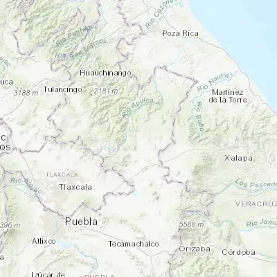 Map showing location of San Miguel Tenextatiloyan (19.709730, -97.597690)
