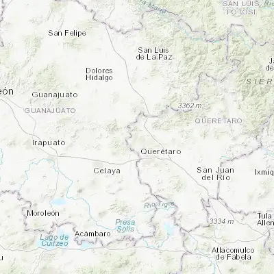 Map showing location of San Miguelito (20.737090, -100.502760)