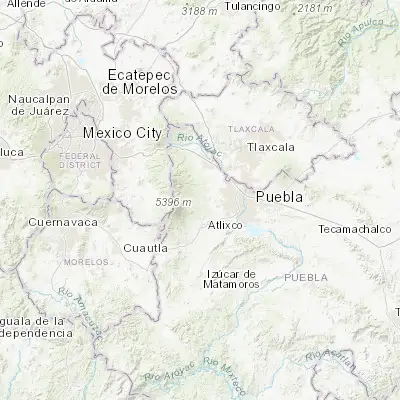 Map showing location of San Nicolás de los Ranchos (19.071390, -98.486010)