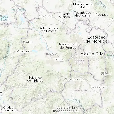 Map showing location of San Nicolás Tolentino (19.358890, -99.571670)