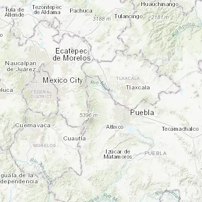 Map showing location of San Nicolás Zecalacoayan (19.199170, -98.488330)