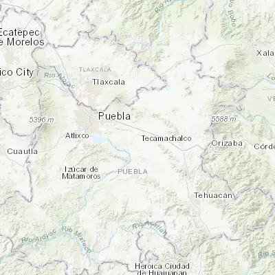 Map showing location of San Nicolás Zoyapetlayoca (18.924170, -97.865280)