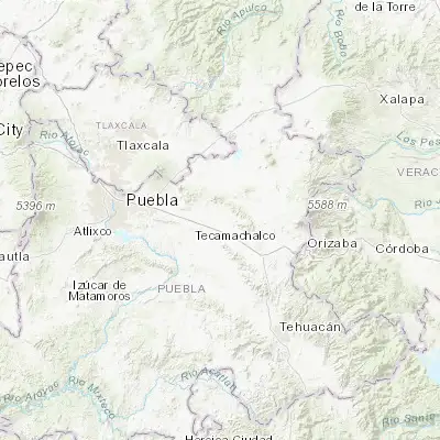 Map showing location of San Pablo de las Tunas (18.995560, -97.709720)