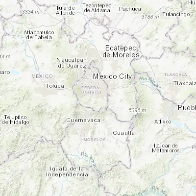 Map showing location of San Pablo Oztotepec (19.186520, -99.073610)