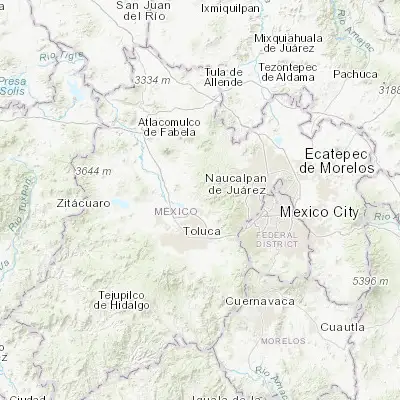 Map showing location of San Pedro Abajo (19.480930, -99.567000)