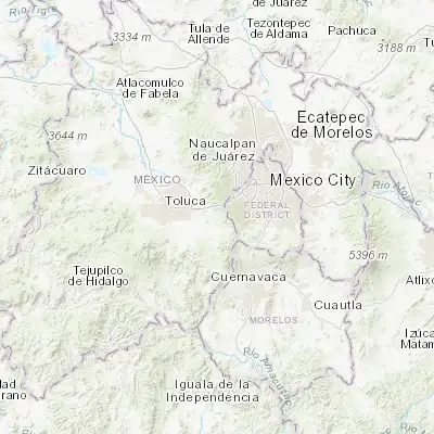 Map showing location of San Pedro Atlapulco (19.244020, -99.395050)
