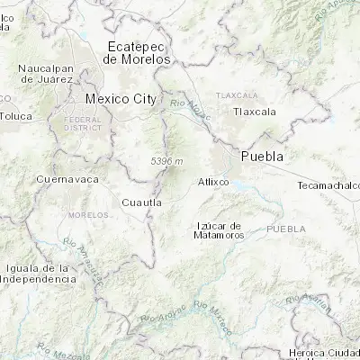 Map showing location of San Pedro Benito Juárez (18.947220, -98.551390)