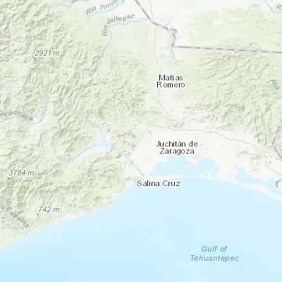 Map showing location of San Pedro Comitancillo (16.491340, -95.156490)