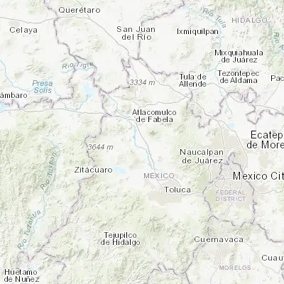 Map showing location of San Pedro de los Baños (19.668730, -99.835330)
