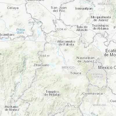 Map showing location of San Pedro el Alto (19.584290, -99.880500)