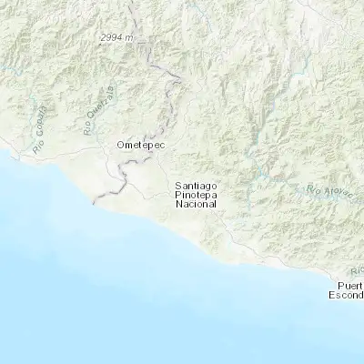 Map showing location of San Pedro Jicayán (16.451790, -98.014250)