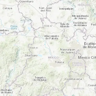 Map showing location of San Pedro Los Baños (19.625370, -99.821700)
