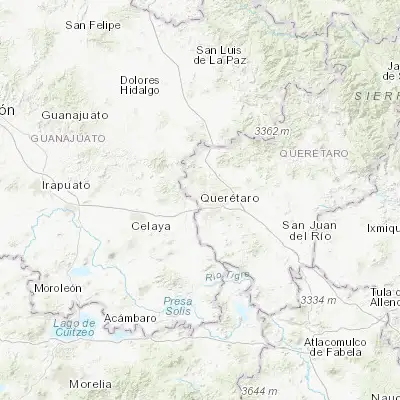 Map showing location of San Pedro Mártir (20.617950, -100.470240)