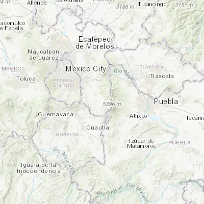 Map showing location of San Pedro Nexapa (19.083650, -98.737240)