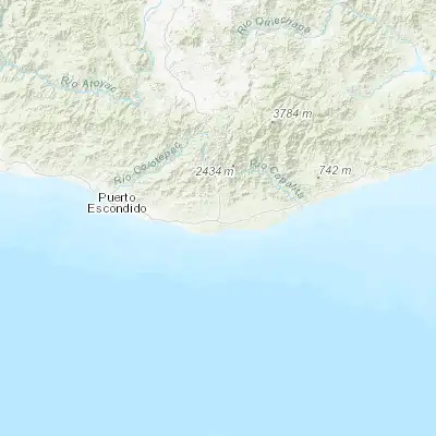 Map showing location of San Pedro Pochutla (15.745870, -96.466010)