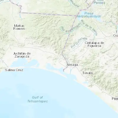Map showing location of San Pedro Tapanatepec (16.371070, -94.193130)