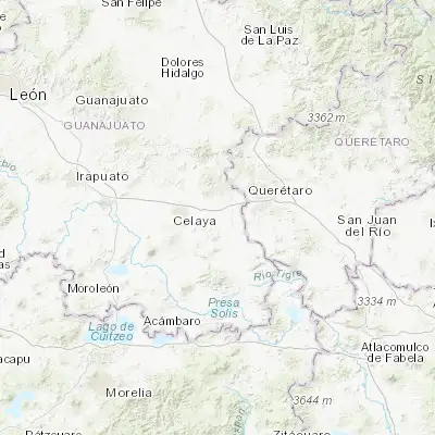 Map showing location of San Pedro Tenango (20.507690, -100.632470)