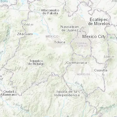 Map showing location of San Pedro Zictepec (19.036590, -99.577710)