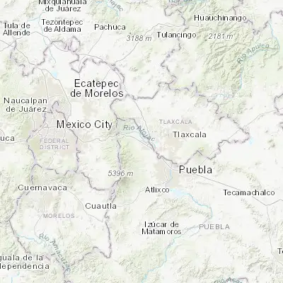 Map showing location of San Rafael Tlanalapan (19.291670, -98.468060)