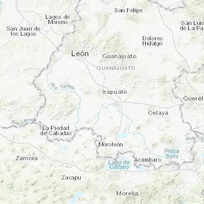 Map showing location of San Roque (20.599660, -101.341820)