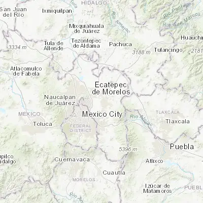 Map showing location of San Salvador Atenco (19.551700, -98.918670)